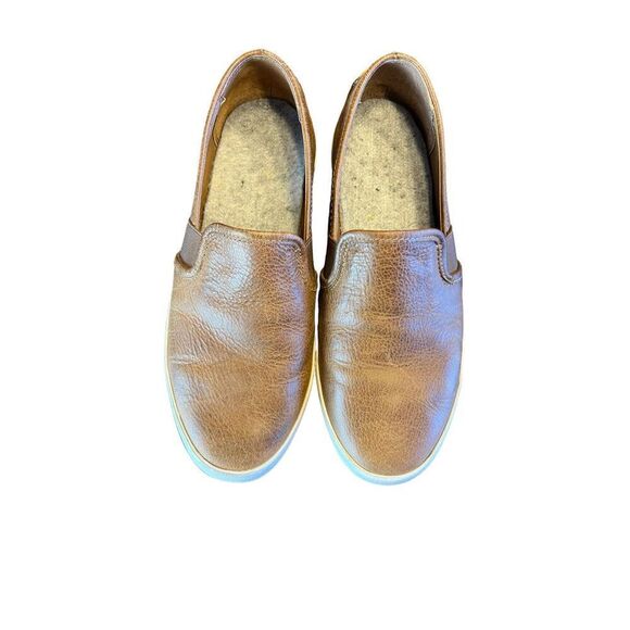 FRYE & Co Shoes Women’s 8.5M Brown Slip On Sneakers Distressed Leather - Picture 1 of 8